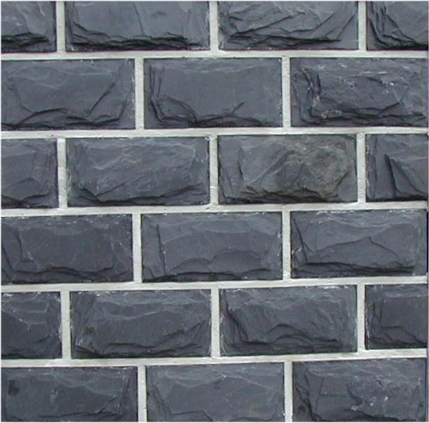 first image for Blue / Black mushroom slate wall cladding